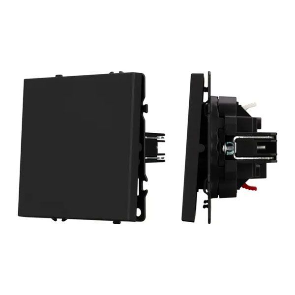 Выключатель встраиваемый одноклавишный проходной Arlight 054246 SWT-NOBE-MKP1-SFPL-BK черный