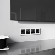 Накладка двойная для розетки Еthernet RJ-45  WERKEL W1191148 черный акрил