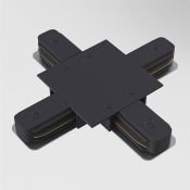 Коннектор Х-образный для однофазного трека TRA002CX-11B Unity встраиваемый черный