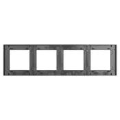Рамка стеклянная 4 поста Arlight GLARE 043803 FRM-GLARE-GS-4-BK черная