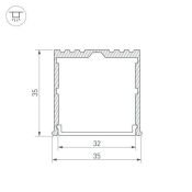 алюминиевый профиль ARL ARH-POWER-W35-2000 ANOD 016138