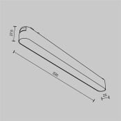 Трековый светильник 16W Белый теплый Базис / Basis Radity TR080-1-18W3K-B на магнитный шинопровод черный