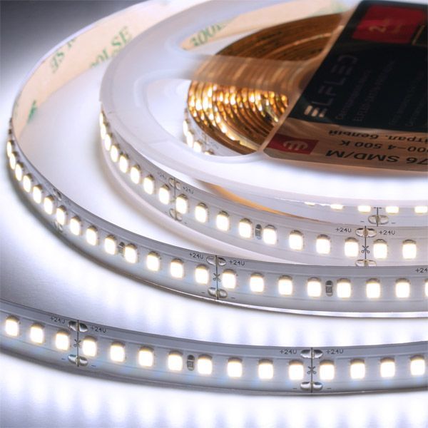 Светодиодная лента Белый дневной 2835 24V  16W/m  176Led/метр ELFLED-24176-PRO140-WD 4000-4500К