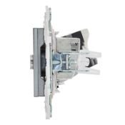 Розетка встраиваемая комбинированная IEK SKANDY SK-AK20-1-K50 SK-A14N TV+RJ45 кат.5E металл никель