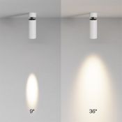 Накладной светильник  12W Белый теплый C055CL-L12W3K-SS-W Фокус/FOCUS LED 220V  цилиндр белый