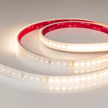 Светодиодная лента Белый теплый 2835 24V 14W/m 96Led/метр 058177 герм (PS-силиконовая экструзия) DMX-A96-14mm Warm3000-PX12