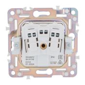 Штепсельная розетка встраиваемая IEK SKANDY 16А SK-R16-16-44-K01 SK-R11W с з/к без з/ш и крышкой арктический белый IP44