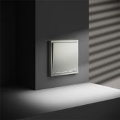Проходной переключатель встраиваемый VOLTUM S70 одноклавишный с подсветкой 10А сталь