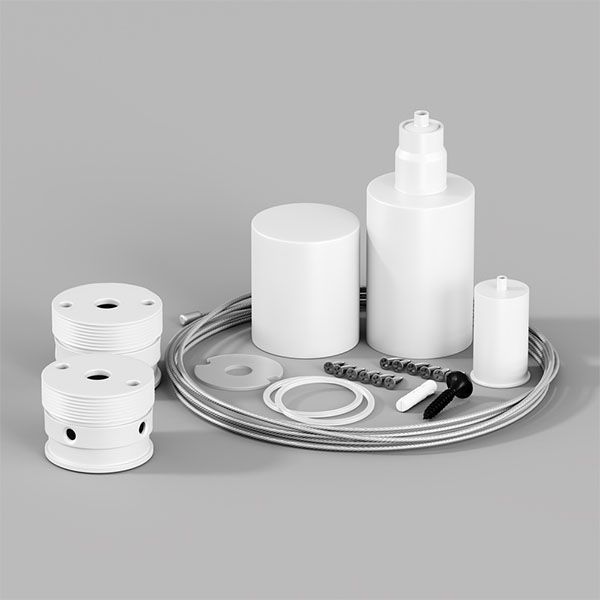 Держатель для гибкого неона Maytoni NEMO 20310 для подвесного монтажа неона 360° D25 белый