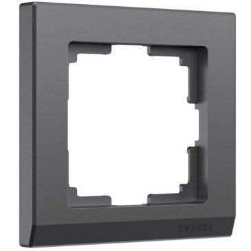 Рамка пластик Рамка пластик 1 пост WERKEL Stark WL04-Frame-01 / W0011864 графит матовый