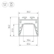 алюминиевый профиль S-LUX SL-LINE-3535-TRAY-3000 ANOD 062189