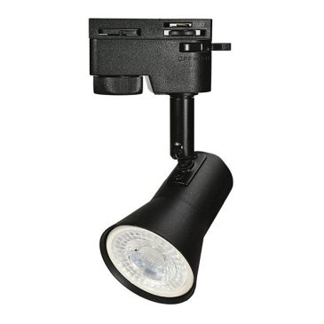 Трековый светильник однофазный под лампу GU10 UBL-Q323 BLACK на шинопровод черный UL-00009603 Volpe