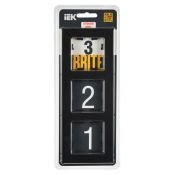 Рамка стеклянная 3 поста IEK BRITE BR-M32-G-31-K02 РУ-3-2-Бр черный матовый
