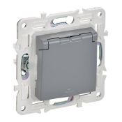 Штепсельная розетка встраиваемая IEK SKANDY 16А SK-R16-16-44-K03 SK-R11Gr с з/к без з/ш и крышкой серый IP44 Штепсельная розетка встраиваемая IEK SKANDY 16А SK-R16-16-44-K03 SK-R11Gr с з/к без з/ш и крышкой серый IP44