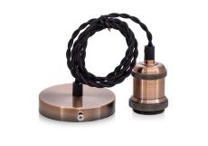 подвес Vintage 058-292 SUN-LUMEN E27 ROSE GOLD черный провод, с кольцом подвес Vintage 058-292 SUN-LUMEN E27 ROSE GOLD черный провод, с кольцом
