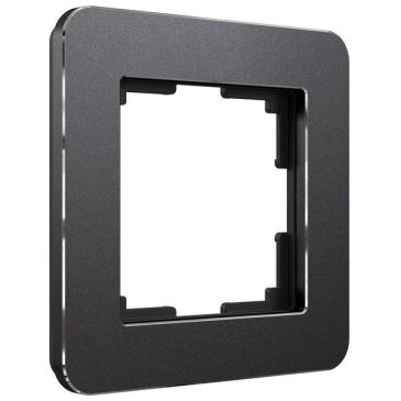 Рамка металлическая 1 пост WERKEL Platinum W0012608 черный алюминий
