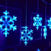 гирлянда   6W  ЗАНАВЕС Снежинки Синий UL-00007336 LD-E1503-072-DTA BLUE IP20 SNOWFLAKES-3