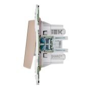 Выключатель встраиваемый двухклавишный перекрестный IEK SKANDY SK-V23-0-10-K98 SK-V06Sa песочный