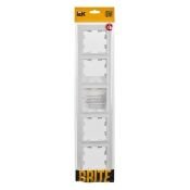 Рамка пластик 5 постов IEK BRITE BR-M52-K91 РУ-5-БрАБ арктический белый