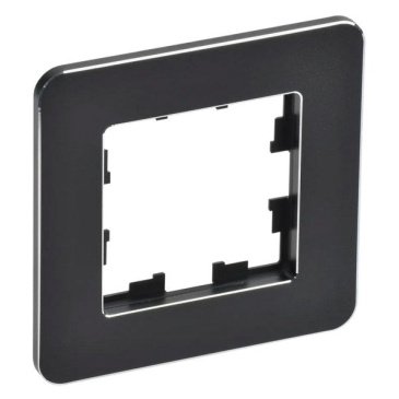 Рамка металлическая 1 пост IEK BRITE BR-M12-M-01-K02 РУ-1-1-Бр черный RE