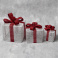 фигурка  светодиодная  «Подарки с красной лентой»  Белый, 15х20х25 см