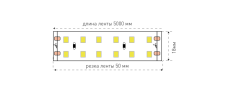 Светодиодная лента Белый теплый 3528 24V 19.2W/m 240Led/метр 00-00010110 SWG3240-24-19.2-WW-M