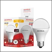 светодиодная лампа шар  A60 Белый дневной 12W Supra SL-LED-PR-A60-12W/4000/E27  6907 Уценка!!!
