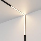 Трековый светильник угловой 24W Белый теплый Базис угловой/Basis Angle Exility 120deg TR102-24W3K-B IP20 на магнитный шинопровод черный