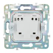 Штепсельная розетка встраиваемая IEK SKANDY 10А SK-R10-10-K23 SK-R02S без з/к без шторок серебряный