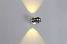 светильник  2W Белый дневной  LUPA D  GW-095-2-2-SL-NW  220V бра поворотный накладной серебристый