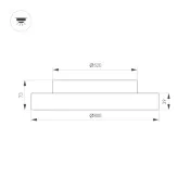 Накладной светильник  60W Белый теплый 055575 SP-ESTELY-R800 (WH, 80 deg, 230V, TRIAC) 2700K круглый белый