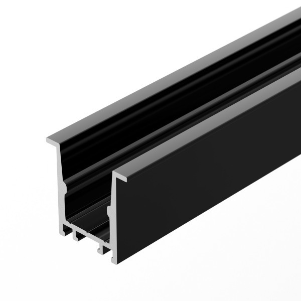 алюминиевый профиль S-LUX SL-COMFORT-2322-F-2000 ANOD BLACK 031771