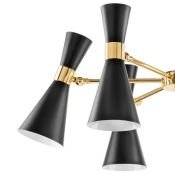 Люстра подвесная Lightstar без лампы 816067 DUMO 6х40W E14 черный/золото