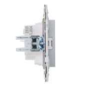 Штепсельная розетка встраиваемая IEK SKANDY 10А SK-R10-10-K23 SK-R02S без з/к без шторок серебряный