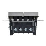 Выключатель встраиваемый двухклавишный перекрестный IEK BRITE BR-V23-0-10-K47 ВС10-2-3-БрА алюминий