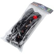 удлинитель с заземлением и выключателем Uniel UL-00010023 S-GCU4-3B BLACK 3м Ultra