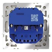 Розетка встраиваемая VOLTUM S70 с заземлением и защитными шторками 16А с USB A+С сталь