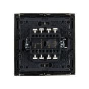 Выключатель встраиваемый двухклавишный проходной IEK FORTE&PIANO 10А FP 507 сталь FP-V22-0-10-1-K46