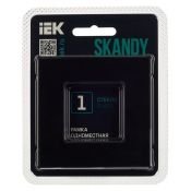 Рамка стеклянная 1 пост IEK SKANDY SK-M12-G-K02 SK-F21Bl черный
