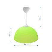 Подвесной светильник без лампы 16-25 1x15W E27 &quot;Оулу&quot; фигурный белый/салатовый