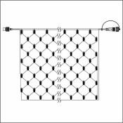 гирлянда СЕТЬ  14W Белый теплый  N-BP-2x2M-WW, черный провод, 2*2 м , 264 Led., IP65, статика