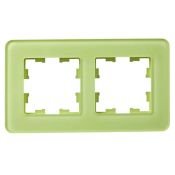Рамка стеклянная 2 поста IEK BRITE BR-M22-G-41-K06 РУ-2-2-Бр эко грин RE