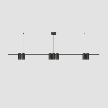 Подвесной светильник без лампы DENKIRS ORBIT DK4063-BK 7xGU10 фигурный черный