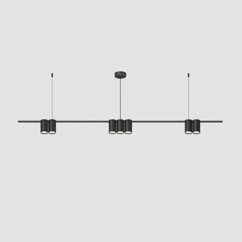 Подвесной светильник без лампы DENKIRS ORBIT DK4063-BK 7xGU10 фигурный черный