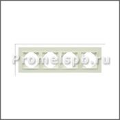 LOGUS 4-х местная рамка, жемчуг/жемчуг 90940 TPP LOGUS 4-х местная рамка, жемчуг/жемчуг 90940 TPP