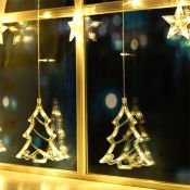 гирлянда БАХРОМА Белый теплый с насадками «Ёлки» 138 LED, IP20