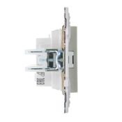 Штепсельная розетка встраиваемая IEK SKANDY 10А SK-R13-10-K37 SK-R01Sh без з/к с з/ш шампань