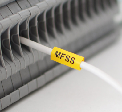Маркер плоский термоусаживаемый MFSS-2X-12-15х2-Y, желтый, для принтеров RT200, RT230, 600 шт. в рулоне
