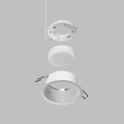 Встраиваемый светильник без лампы DENKIRS INER DK2155-WH GX53 белый круглый