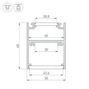 алюминиевый профиль SL-ARC-5060-D1000-A90 (дуга 1 из 4) WHITE радиусный 032694
